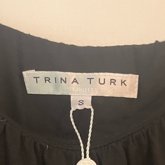 TRINA TURK Womens New Black Strapless Sheath Dress tassel size small - Picture 4 of 5